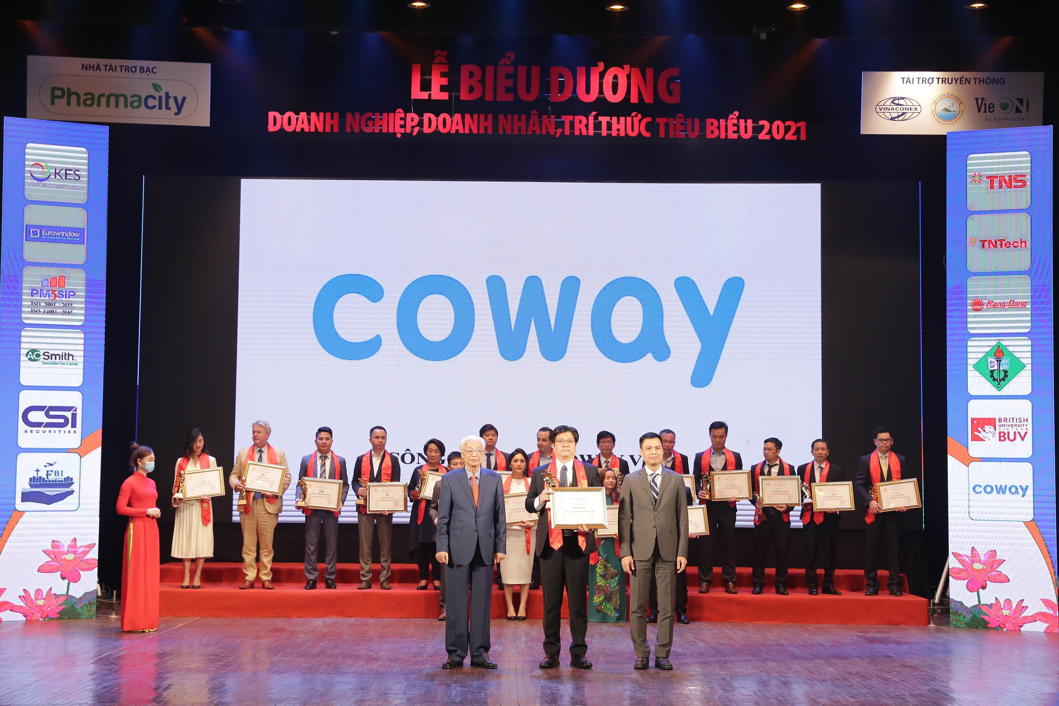Coway Vina được vinh danh trong Top 10 Thương hiệu được tin dùng nhất Việt Nam 2021