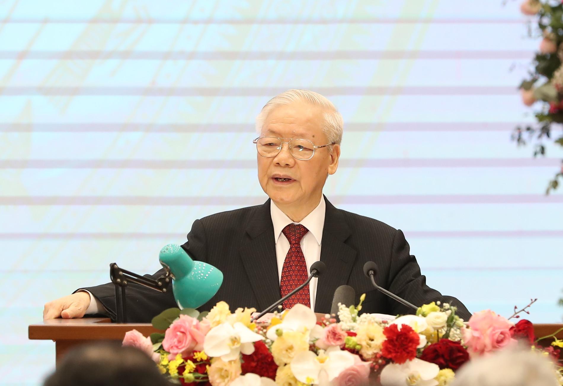 Tổng Bí thư Nguyễn Phú Trọng dự và phát biểu chỉ đạo 40 năm Ngày thành lập Liên hiệp các Hội Khoa học và Kỹ thuật Việt Nam