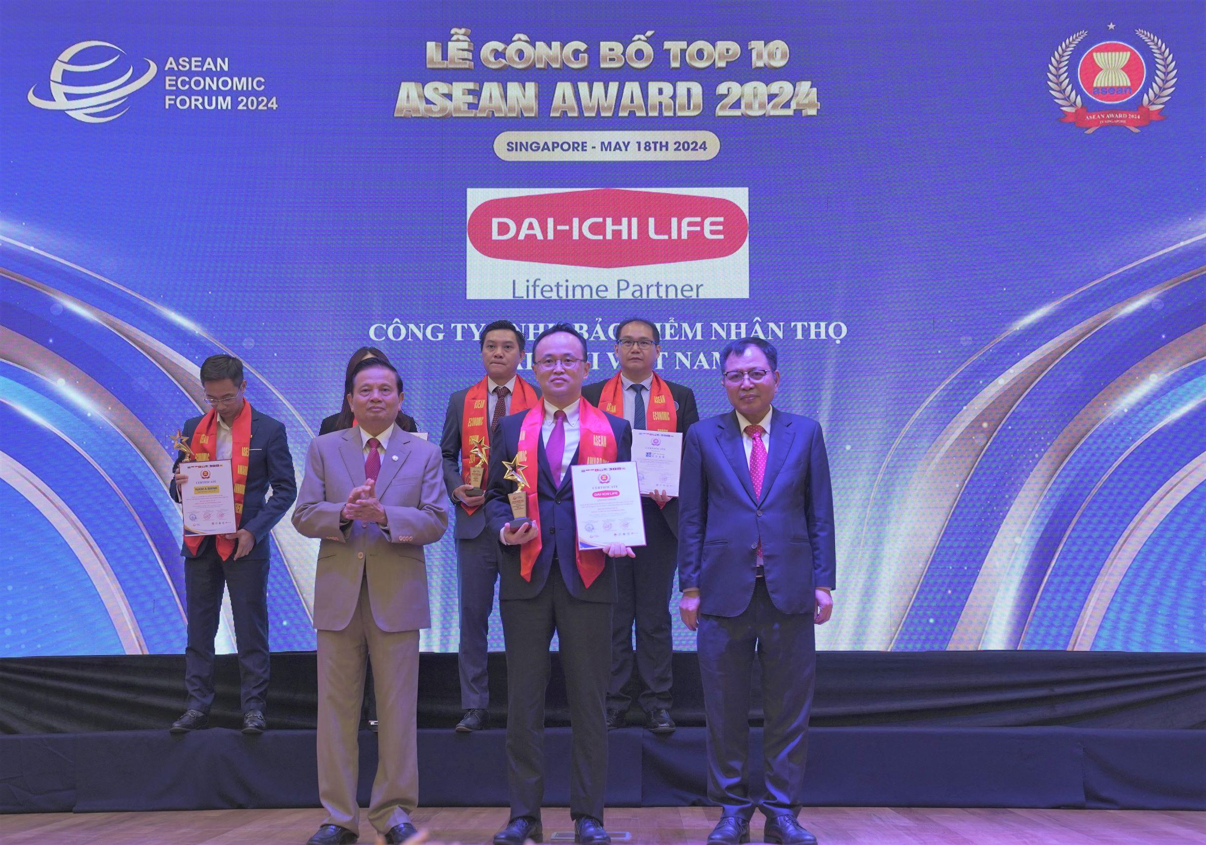 Dai-ichi Life Việt Nam vinh dự nhận danh hiệu  “Top 10 Doanh nghiệp Tiêu biểu ASEAN 2024”