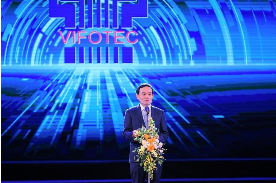 Phó Thủ tướng Trần Lưu Quang phát biểu tại lễ tổng kết và trao Giải thưởng VIFOTEC