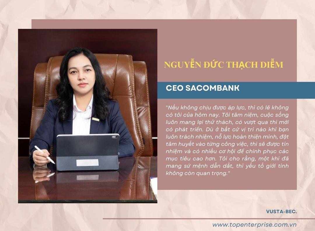 Doanh nhân Nguyễn Đức Thạch Diễm CEO Sacombank 