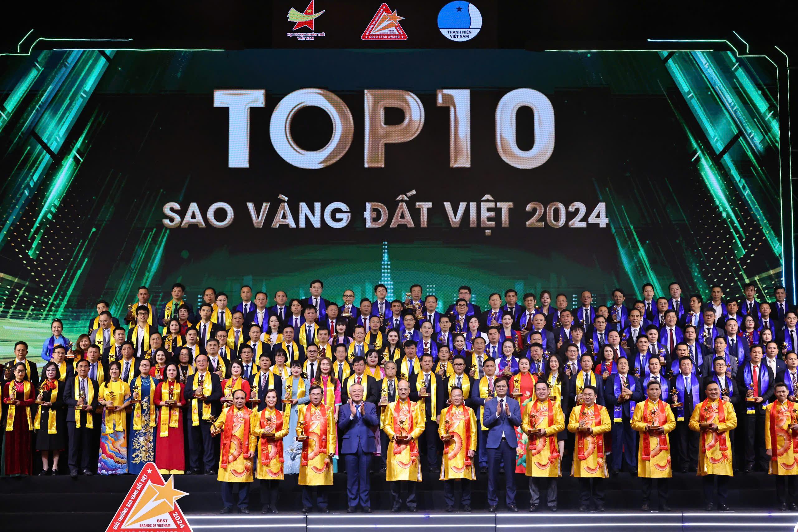 Vinh danh TOP 10 thương hiệu Sao Vàng đất Việt 2024: Vươn tầm Việt Nam